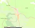 Mapa Le Perthus a okolních obcí