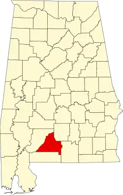 Conecuh County na mapě Alabamy