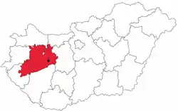 Arcidiecéze veszprémská na mapě