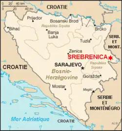 Srebrenica na mapě