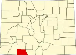 Archuleta County na mapě Colorada