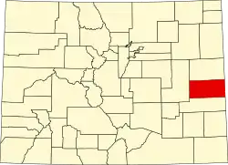 Cheyenne County na mapě Colorada