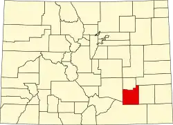 Otero County na mapě Colorada