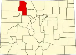 Routt County na mapě Colorada