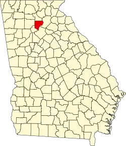 Forsyth County na mapě státu Georgie