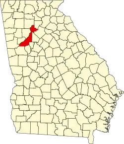 Fulton County na mapě státu Georgia
