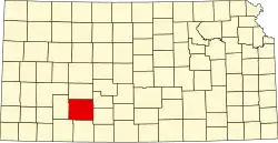 Ford County na mapě Kansasu
