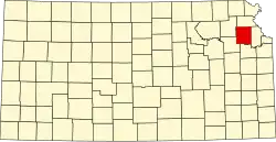 Jefferson County na mapě Kansasu