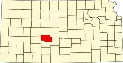Pawnee County na mapě Kansasu