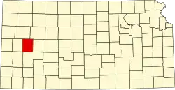 Scott County na mapě Kansasu