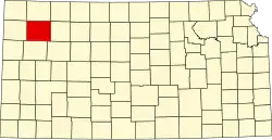 Thomas County na mapě Kansasu