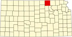Washington County na mapě Kansasu