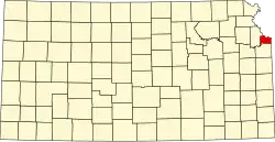 Wyandotte County na mapě Kansasu