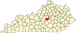 Boyle County na mapě Kentucky