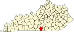 Adair County na mapě Kentucky