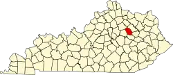 Montgomery County na mapě Kentucky