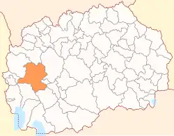 Poloha opštiny Kičevo