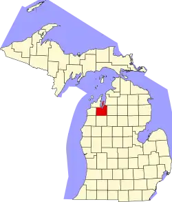 Grand Traverse County na mapě Michiganu