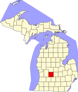 Ionia County na mapě Michiganu