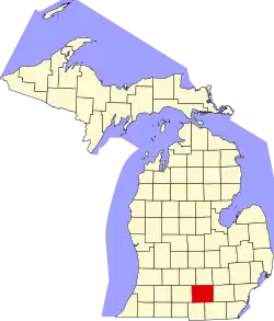 Jackson County na mapě Michiganu