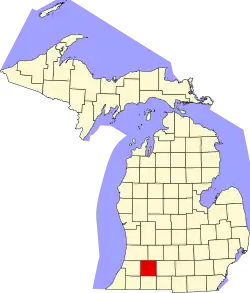 Kalamazoo County na mapě Michiganu
