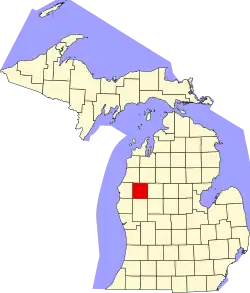 Lake County na mapě Michiganu