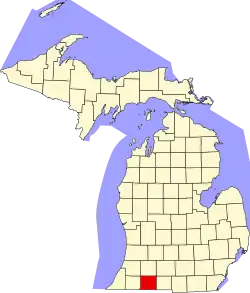 St. Joseph County na mapě Michiganu