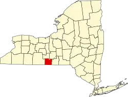 Chemung County na mapě New Yorku