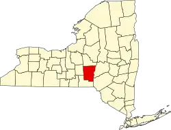 Chenango County na mapě New Yorku