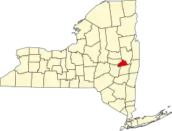 Schenectady County na mapě New Yorku