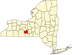 Schuyler County na mapě New Yorku