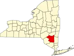Ulster County na mapě New Yorku