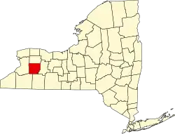 Wyoming County na mapě New Yorku