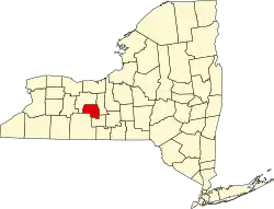 Yates County na mapě New Yorku