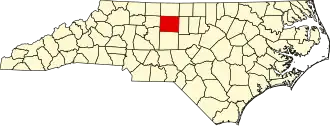 Guilford County na mapě Severní Karolíny