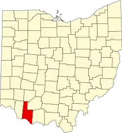 Brown County na mapě Ohia