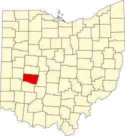 Clark County na mapě Ohia
