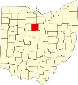 Crawford County na mapě Ohia