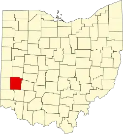 Montgomery County na mapě Ohia