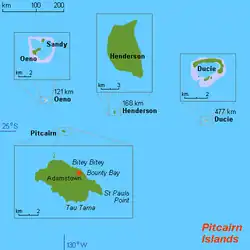 Adamstown na mapě
