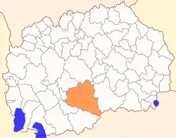 Poloha opštiny Prilep
