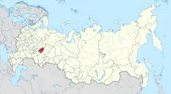 Votkinsk na mapě