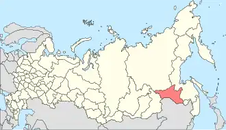 Blagověščensk na mapě