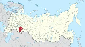 Ufa na mapě