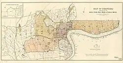 Mapa Šanghaje kolem roku 1918