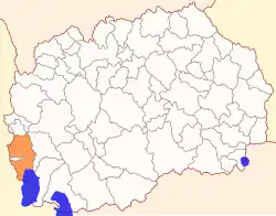 Poloha opštiny Struga