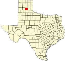 Armstrong County na mapě Texasu