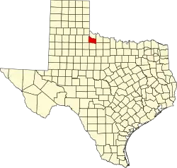 Foard County na mapě Texasu