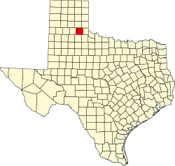Hall County na mapě Texasu