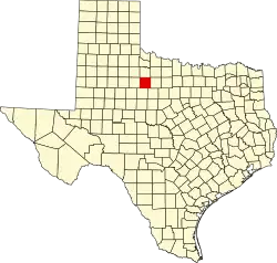 Haskell County na mapě Texasu